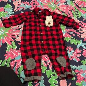 Good Lad Red and Black Plaid Kids Onesie